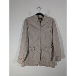 Eddie Bauer Womens Tan Cotton Outdoor Casual Jacket Sz 10 English Countryside‎